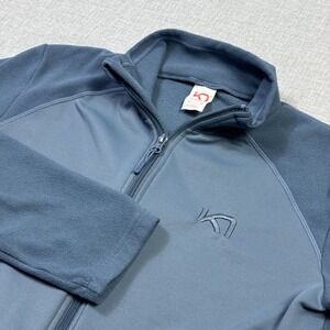 Kari Traa Jacket Womens M Blue Full Zip Fleece Short Long Sleeve Outdoor